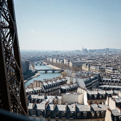 View from eiffel tower in paris