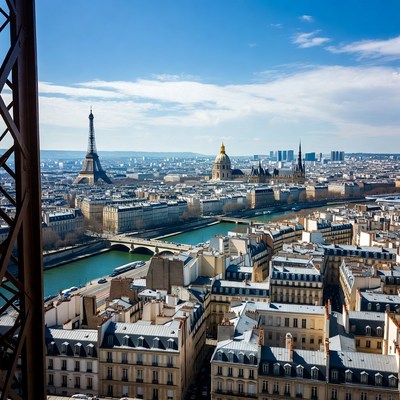 View of paris from eiffel tower