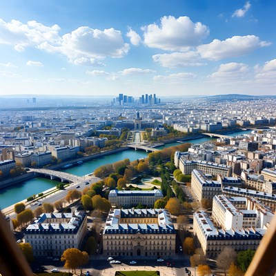 View of paris from eiffel tower