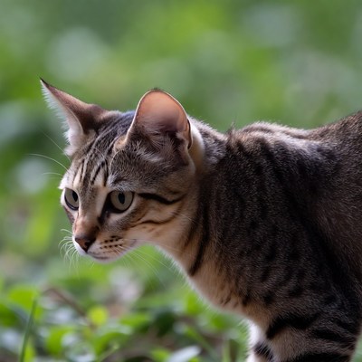 Cat in garden during daylight