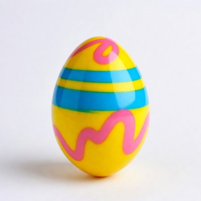Colorful egg with patterns for easter
