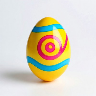 Colorful easter egg with designs