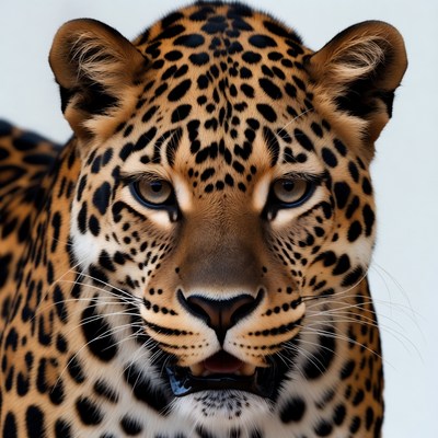 Leopard in close up view