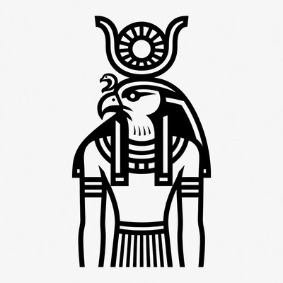 Egyptian god with falcon features