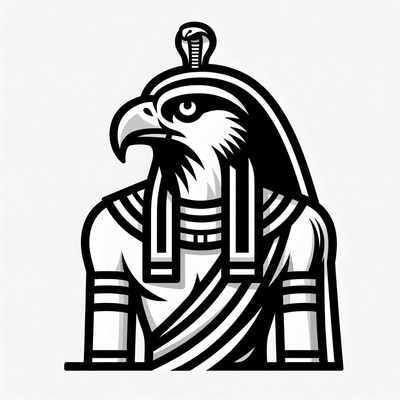 Bird figure in egyptian style art