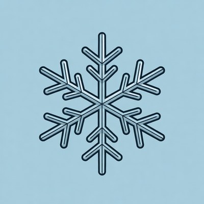 Snowflake design on blue background