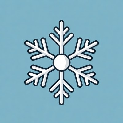 Snowflake on blue background