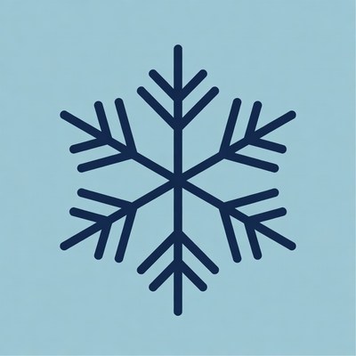 Snowflake on light blue background