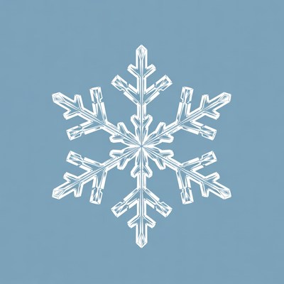 Snowflake on a blue background