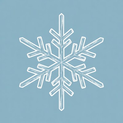 Snowflake on blue background