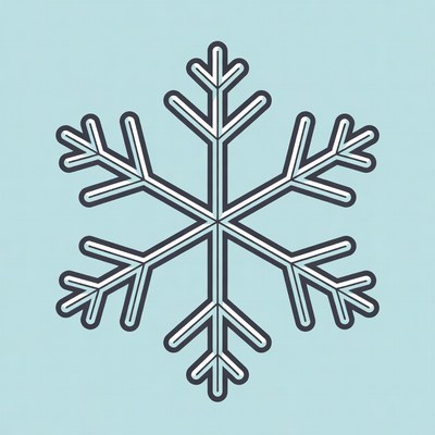 Snowflake design on a blue background