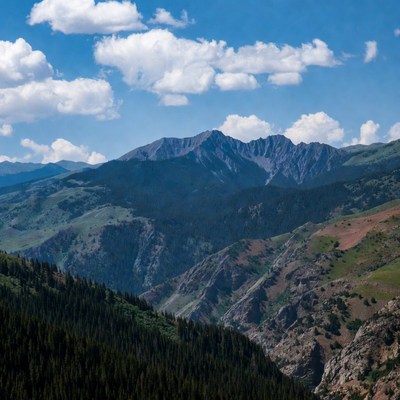 Mountain view on a sunny day