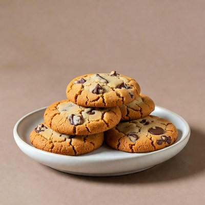 Freshly baked cookies on a plate