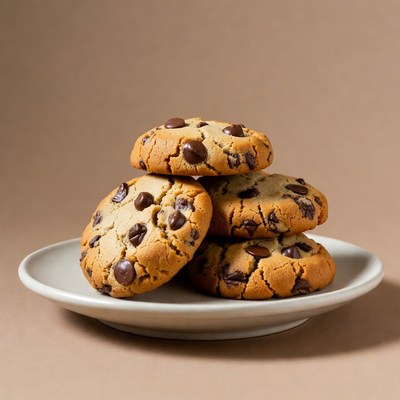Cookies stacked on a plate