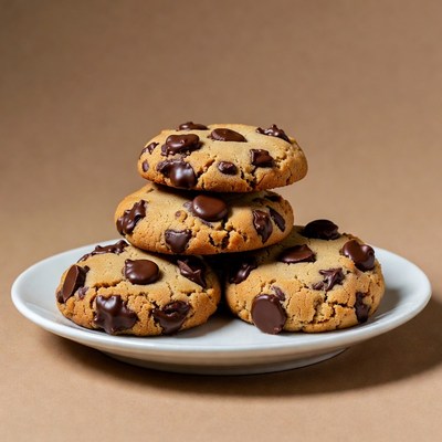 Cookies on a white plate