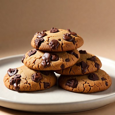 Cookies stacked on a plate