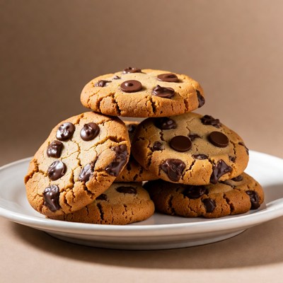 Cookies stacked on a plate