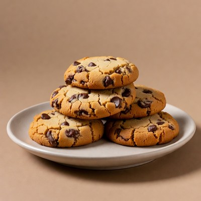 Cookies stacked on a plate