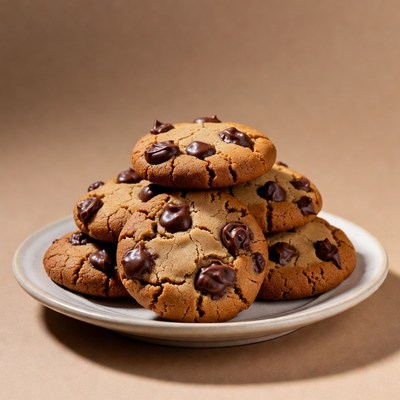 Cookies stacked on a plate