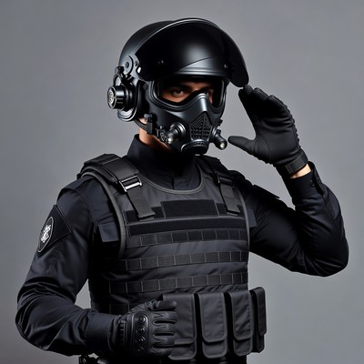 Soldier in tactical gear