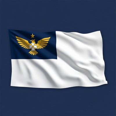 Flag of a country with eagle design