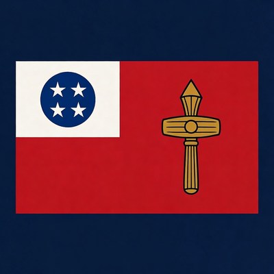 Tennessee state flag design display