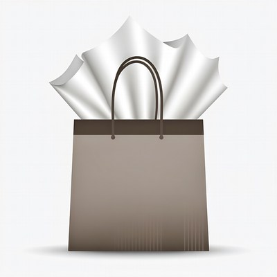 Gift bag with tissue paper present