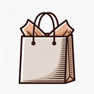 Shopping bag with items inside