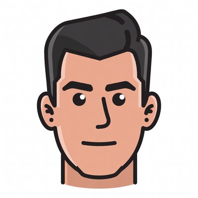 Cartoon character with black hair