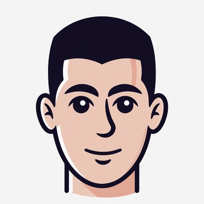 Simple line drawing of a man