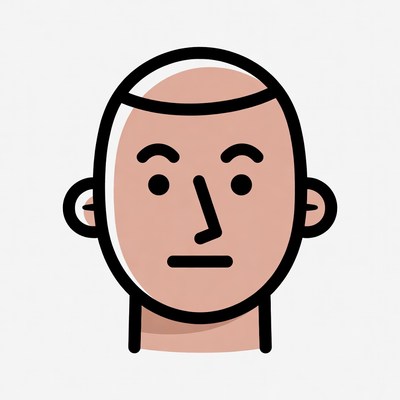 Simple line drawing of a face