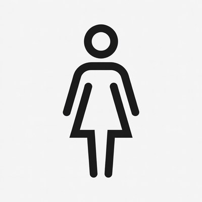 Simple figure of a woman symbol