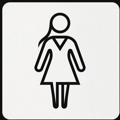 Simple drawing of a woman figure