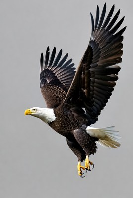 Bald eagle flying in the sky