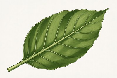 Leaf close-up in detailed view