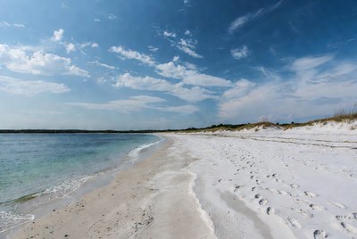 Beach view with clear sky and sand