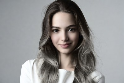 Portrait of woman with long hair