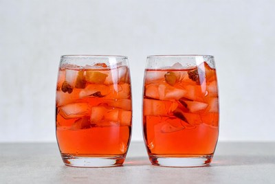 Refreshing drinks on a table