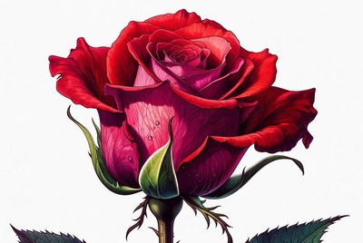 Beautiful rose with vibrant colors