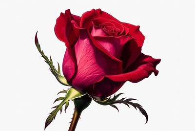 Red rose in close view