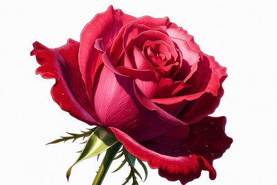 Close-up of a red rose blossom