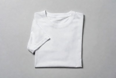 White t-shirt on gray background