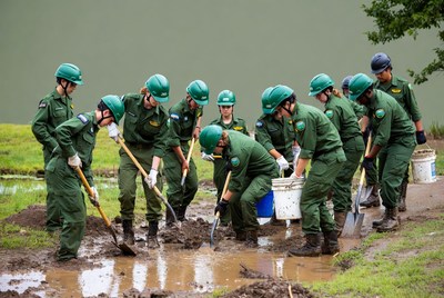 Group works on land restoration project