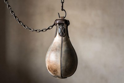 Heavy bag hangs in gym