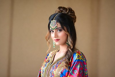 Woman in colorful traditional outfit