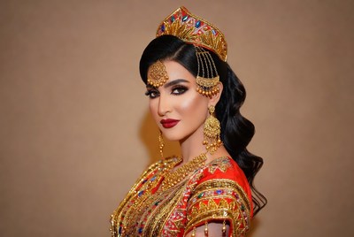 Woman in traditional costume with jewelry