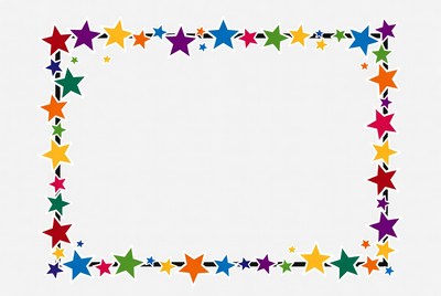 Colorful stars frame for celebration