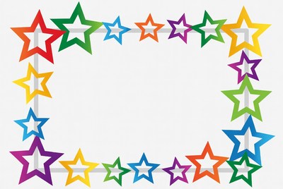 Colorful stars frame design for occasions