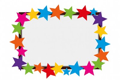 Colorful star frame decoration for events