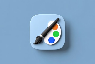 Art tool icon on blue background